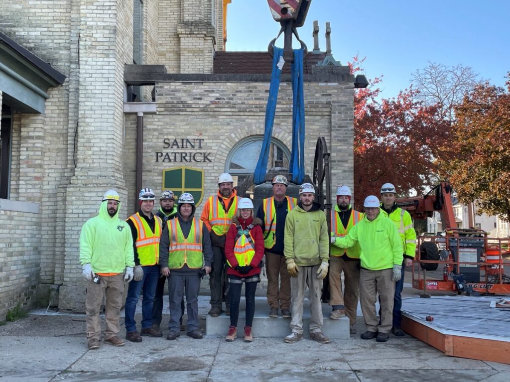 157-Year-Old Steeple Removed from Janesville’s Oldest Church